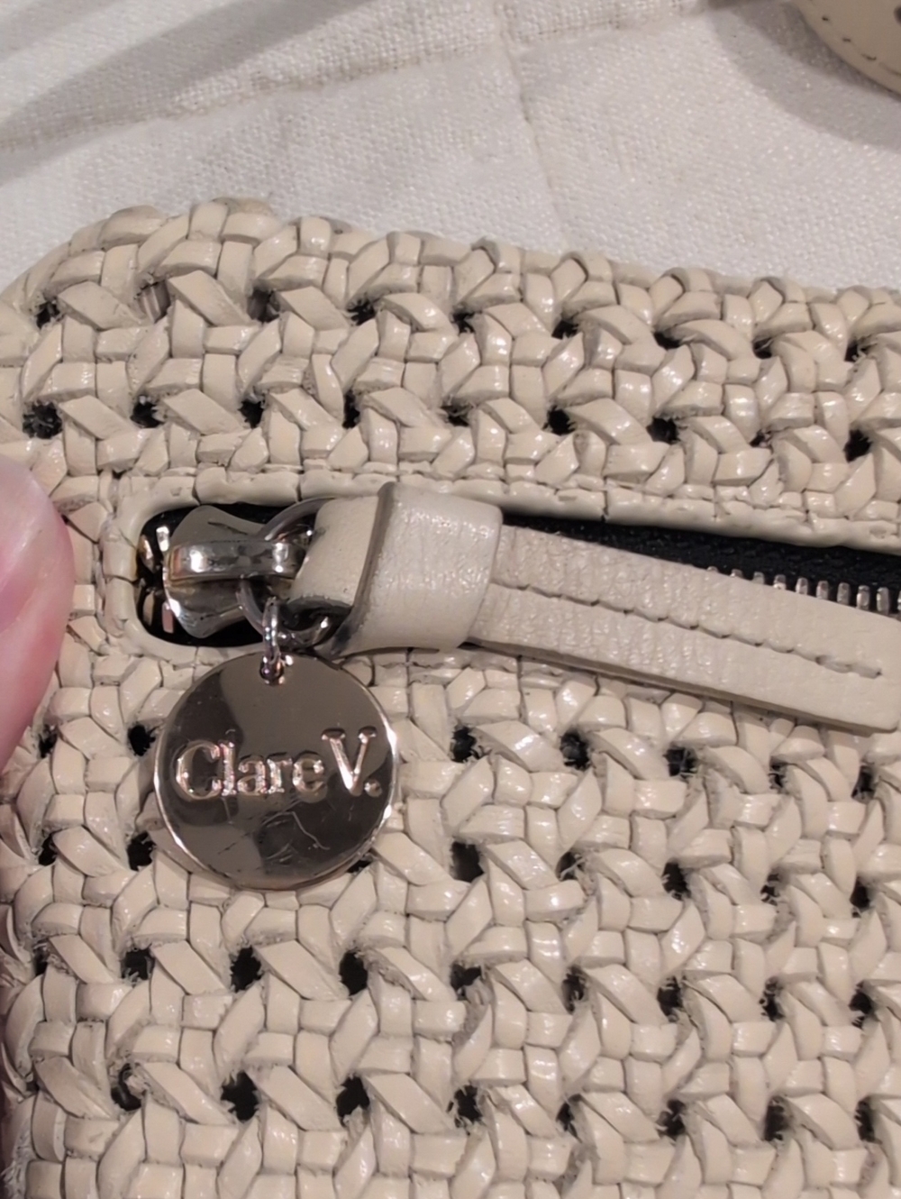 Clare V. Grande Fanny In Cream Rattan - Picture 3 of 9